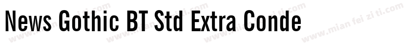 News Gothic BT Std Extra Condensed字体转换